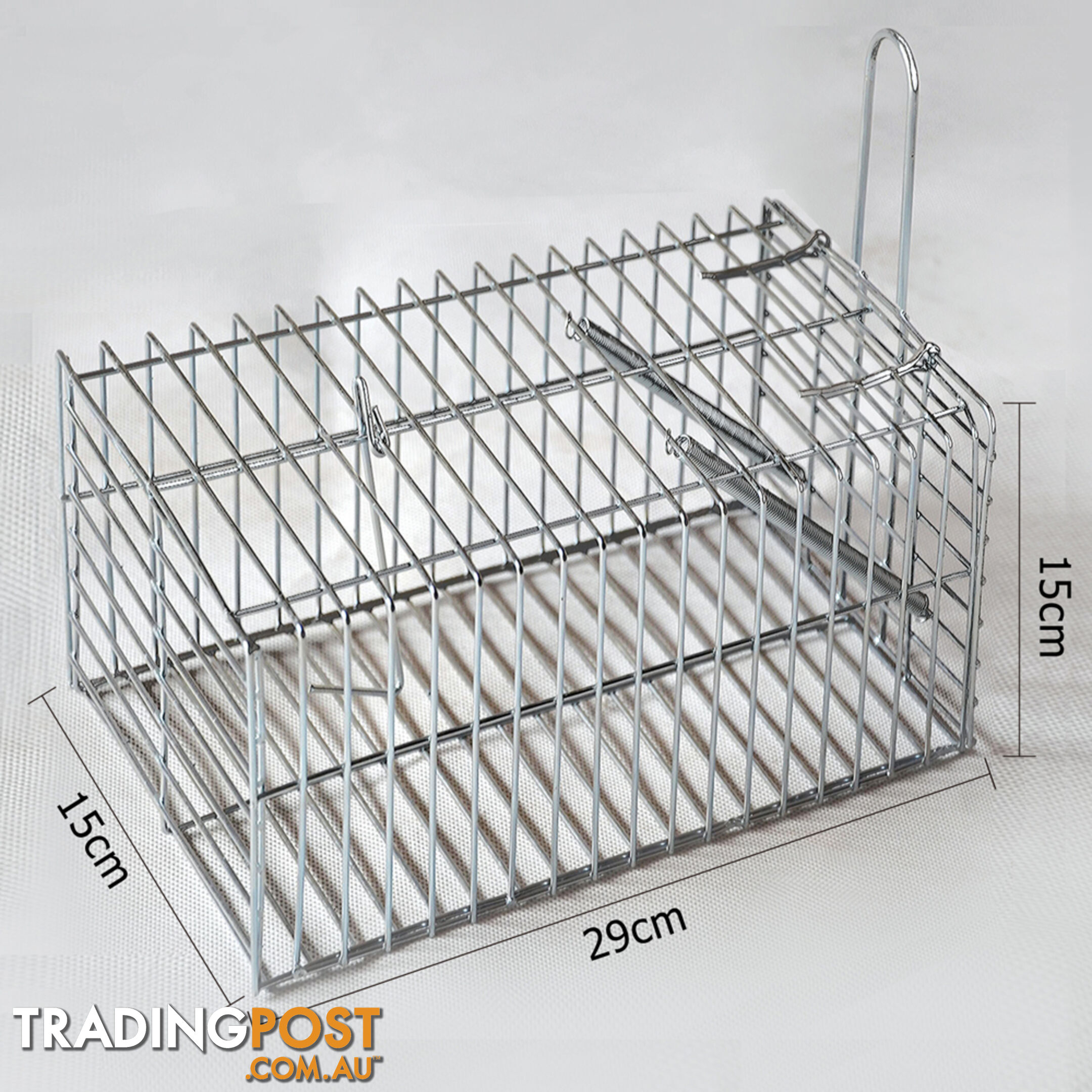 Set of 4 Humane Animal Trap Cage 29 x 15 x 15cm Silver