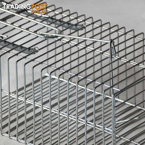 Set of 4 Humane Animal Trap Cage 29 x 15 x 15cm Silver