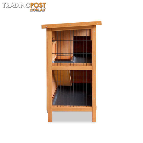 Double Storey Rabbit Hutch with Foldable Ramp