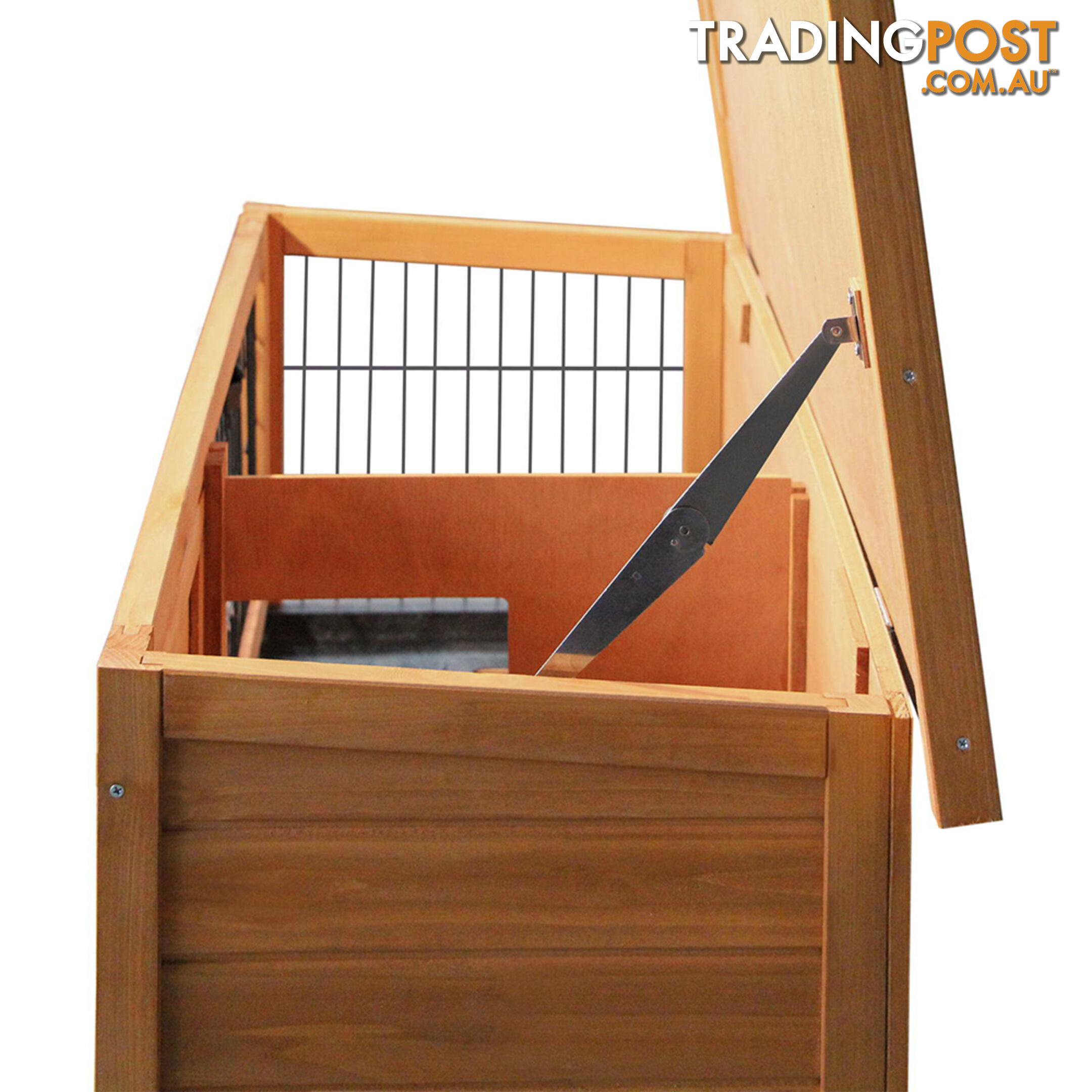 Double Storey Rabbit Hutch with Foldable Ramp