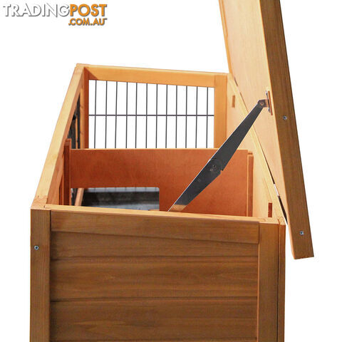 Double Storey Rabbit Hutch with Foldable Ramp