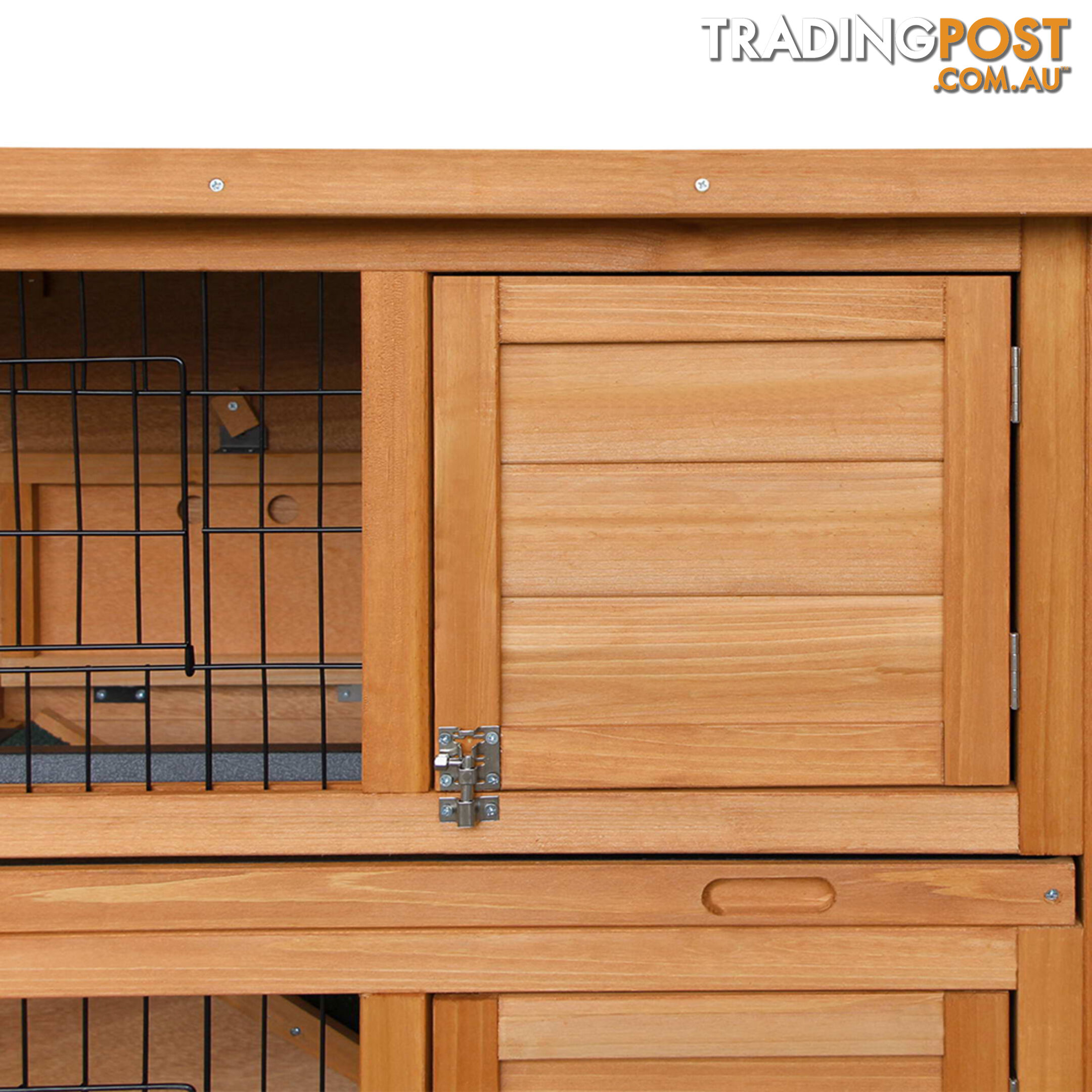 Double Storey Rabbit Hutch with Foldable Ramp