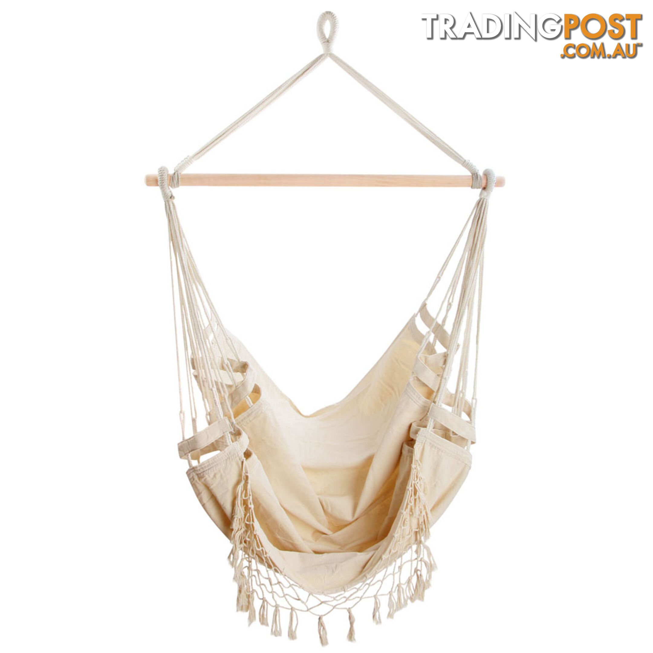 Creamy White Hanging Hammock Chair