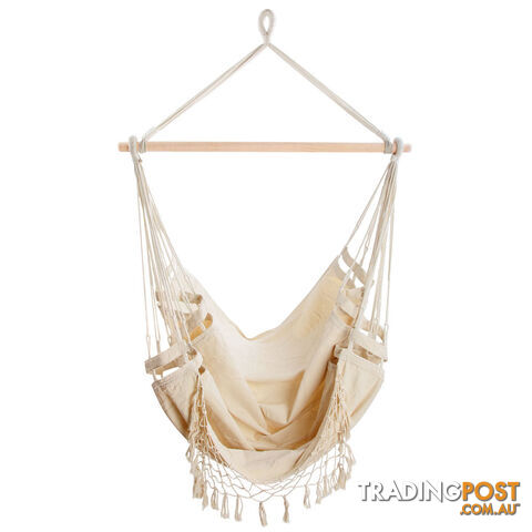 Creamy White Hanging Hammock Chair