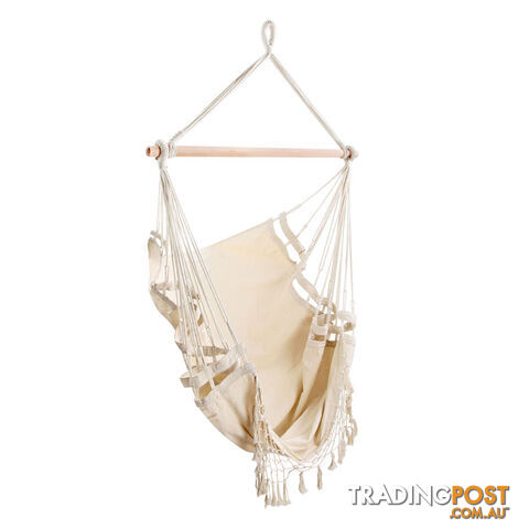 Creamy White Hanging Hammock Chair