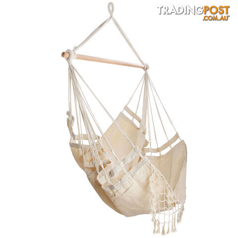 Creamy White Hanging Hammock Chair