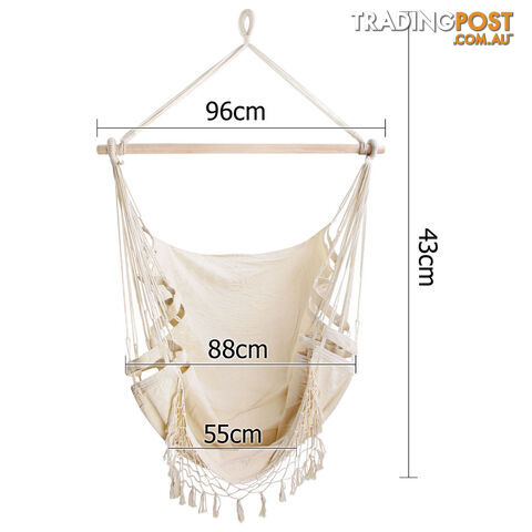 Creamy White Hanging Hammock Chair