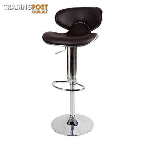 Set of 2 PU Leather Kitchen Bar Stool Chocolate - photo 3 of 9