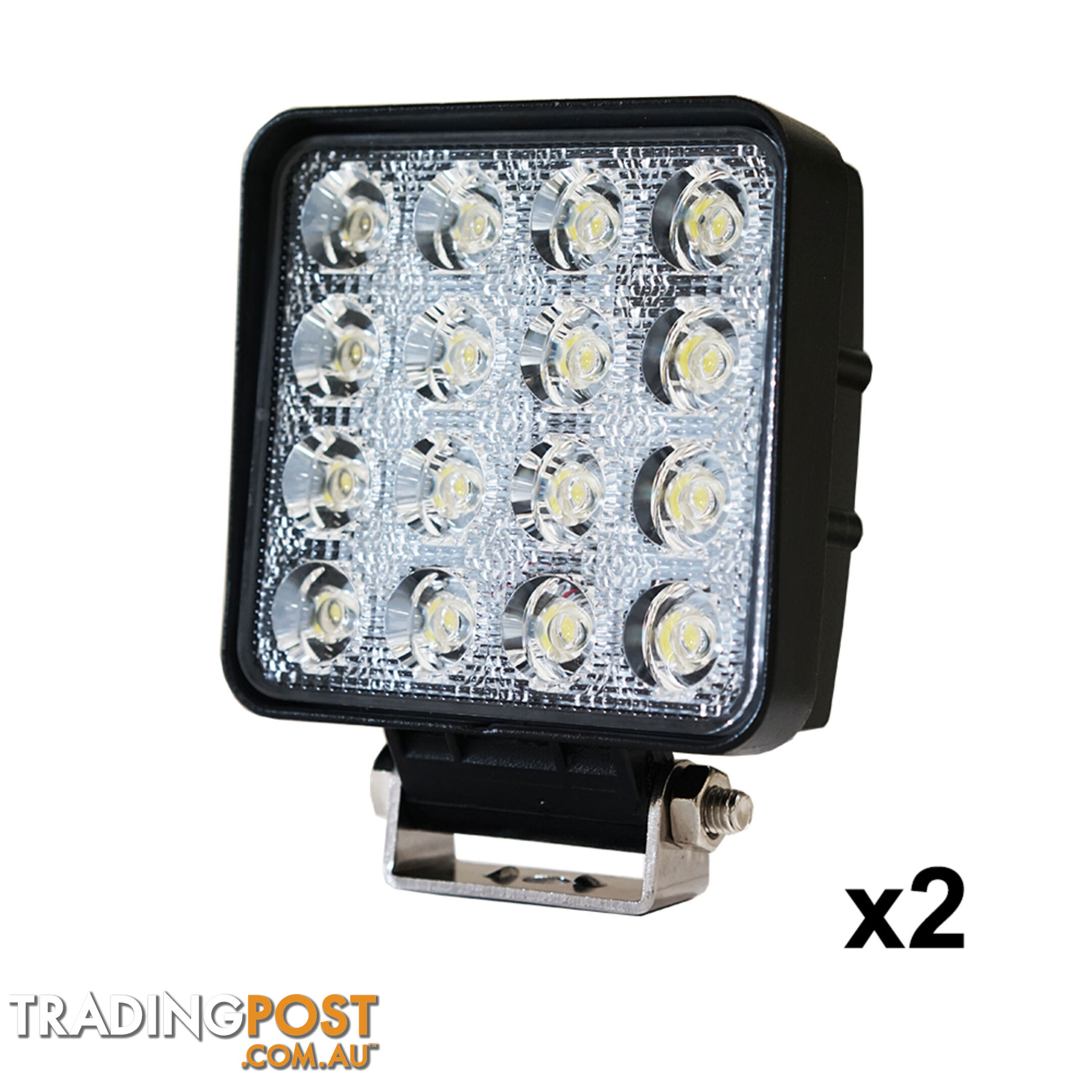 2x 80W LED Work Light Flood Lamp Offroad Tractor Truck 4WD SUV Philips Lumileds