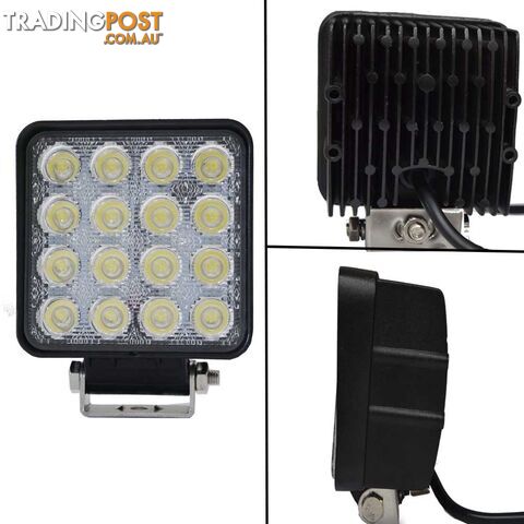 2x 80W LED Work Light Flood Lamp Offroad Tractor Truck 4WD SUV Philips Lumileds