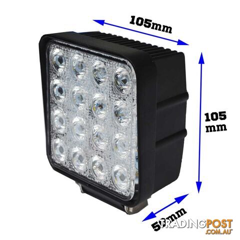 2x 80W LED Work Light Flood Lamp Offroad Tractor Truck 4WD SUV Philips Lumileds