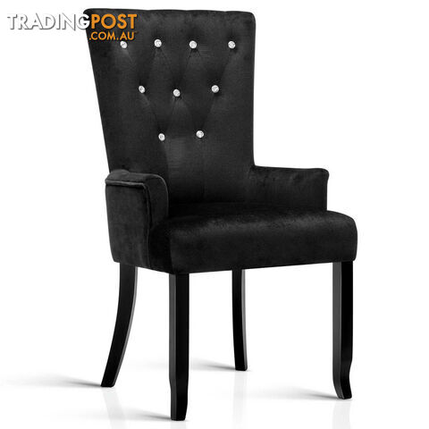 French Provincial Dining Chair - Black