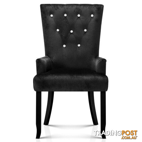 French Provincial Dining Chair - Black