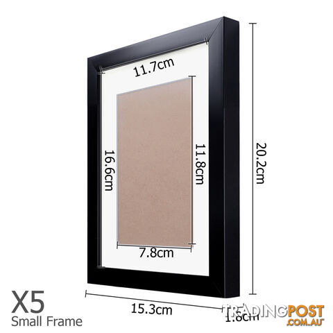 11 pcs Photo Frames Set Wall Black - photo 4 of 8