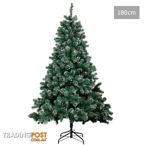 Snowy Christmas Tree 180cm Green