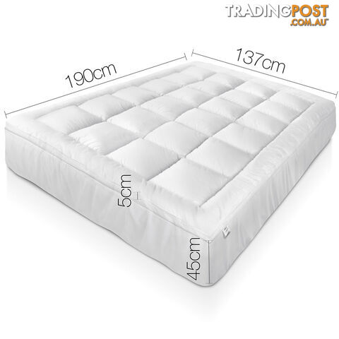 Duck Feather & Down Pillowtop Matress Topper - Double