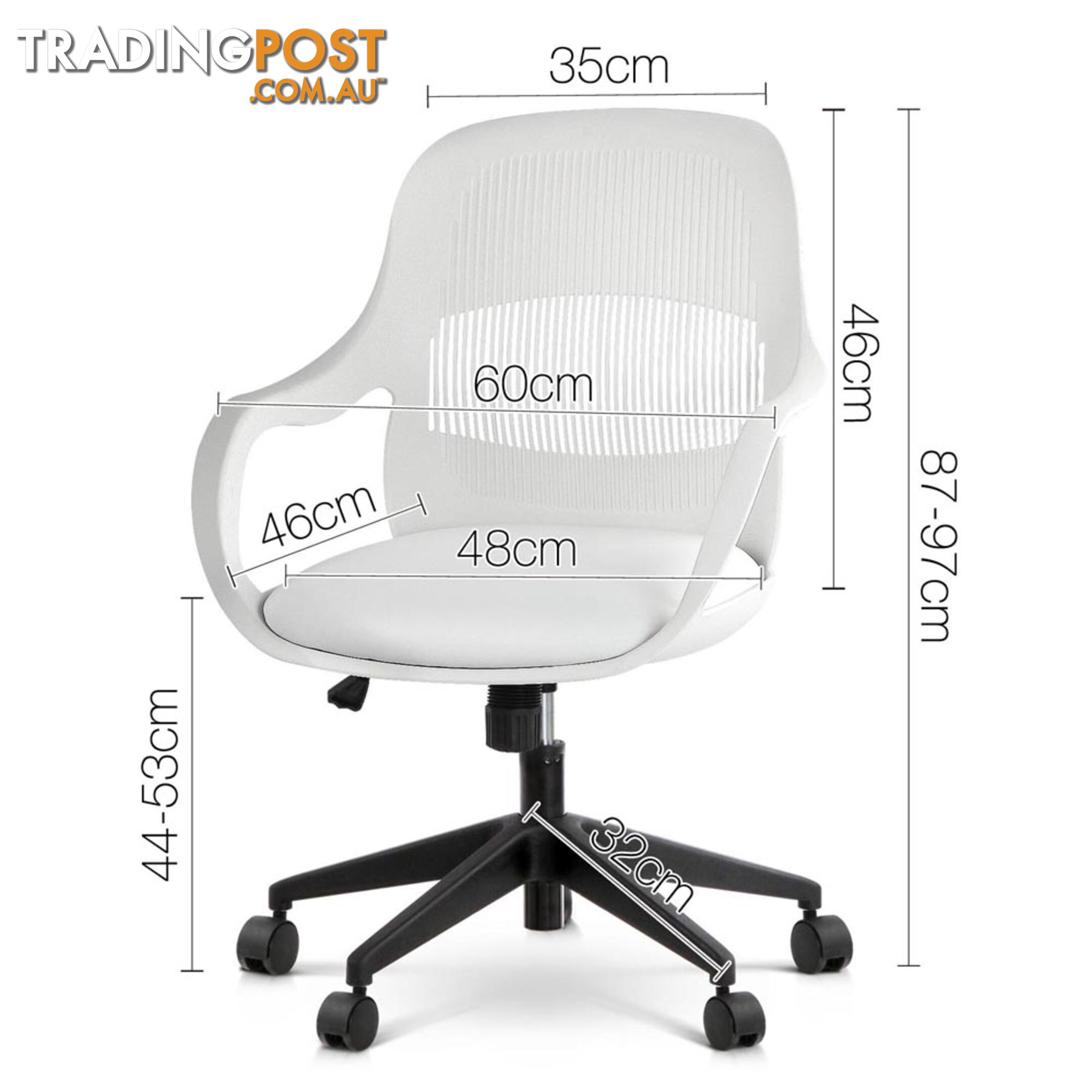 Modern Office Desk Chair  - White