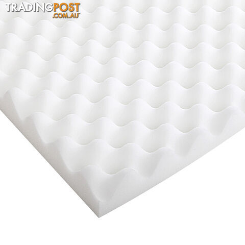 Deluxe Egg Crate Mattress Topper 5 cm Underlay Protector Single