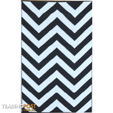 CHEVRON Rug Black & White 120x180cm