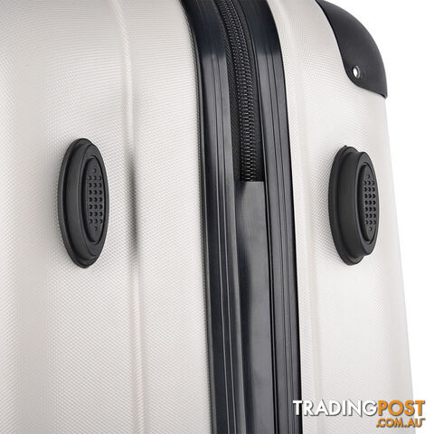 Set of 3 Hard Shell Travel Luggage with TSA Lock - White