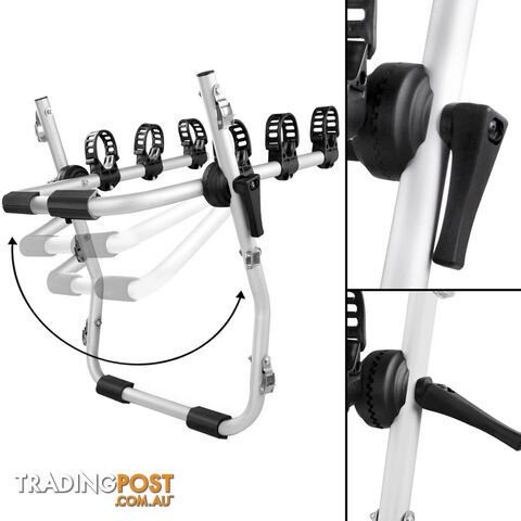 Foldable Aluminium Strap-On 3 Bicycle Bike Rack Carrier