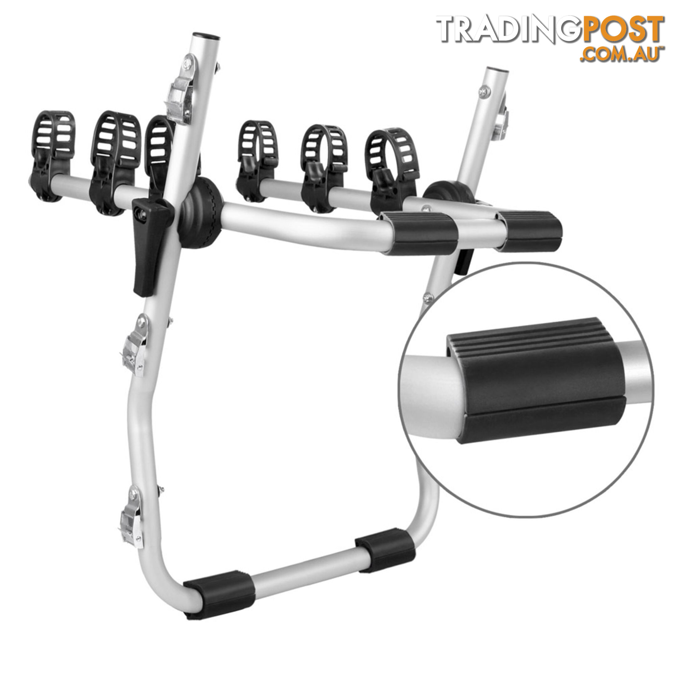 Foldable Aluminium Strap-On 3 Bicycle Bike Rack Carrier