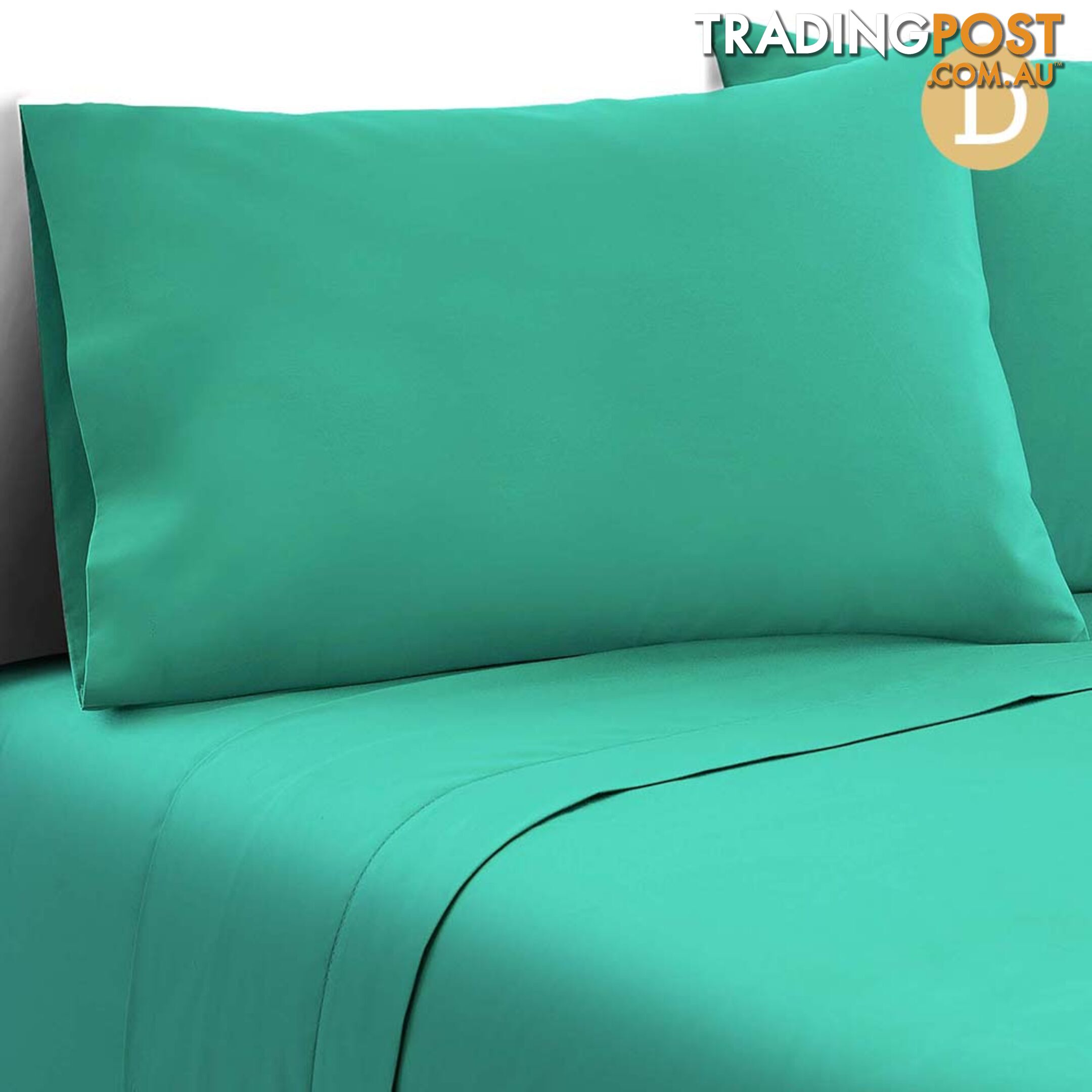 4 Piece Microfibre Sheet Set Double_ Aqua