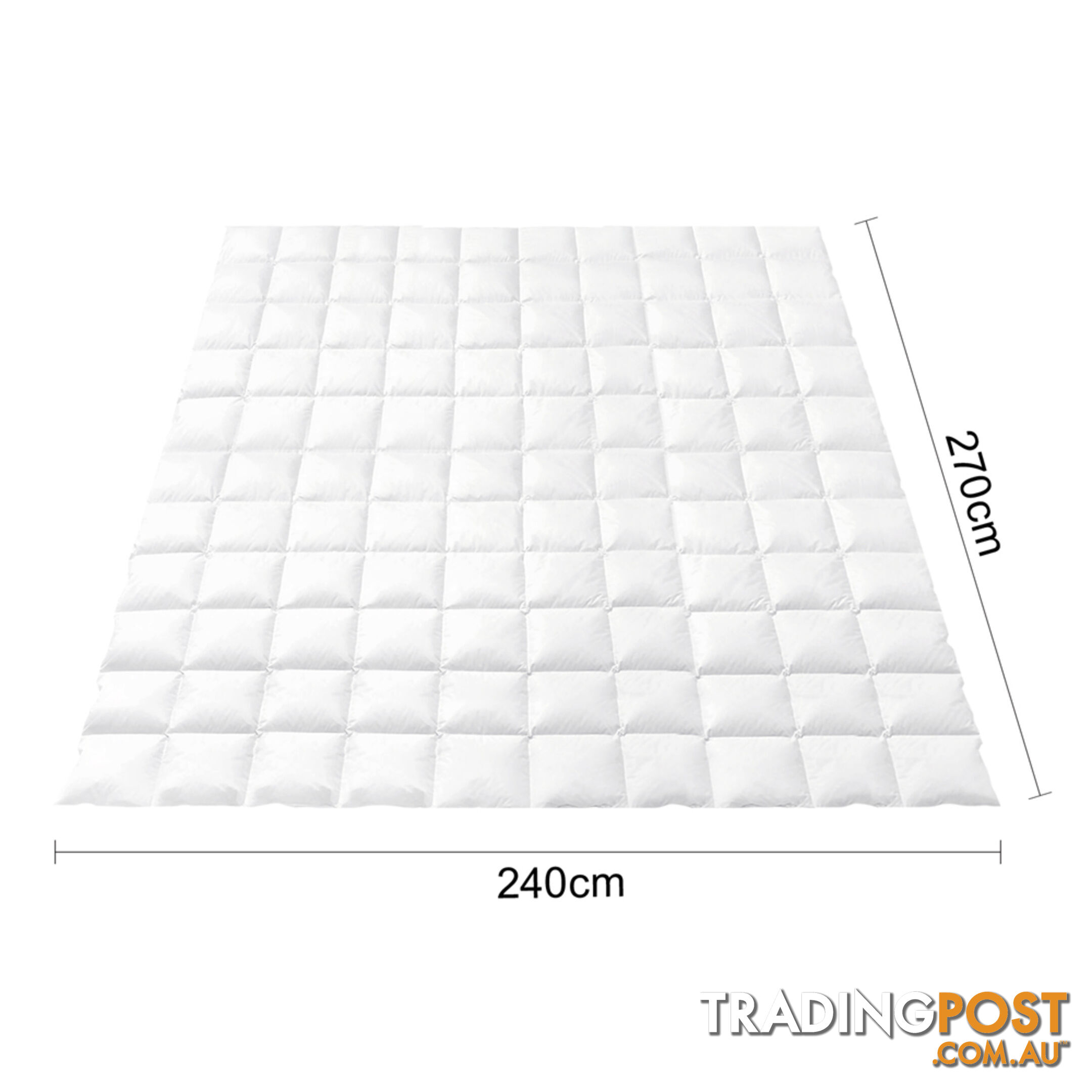 Duck Feather Down Quilt Super King White