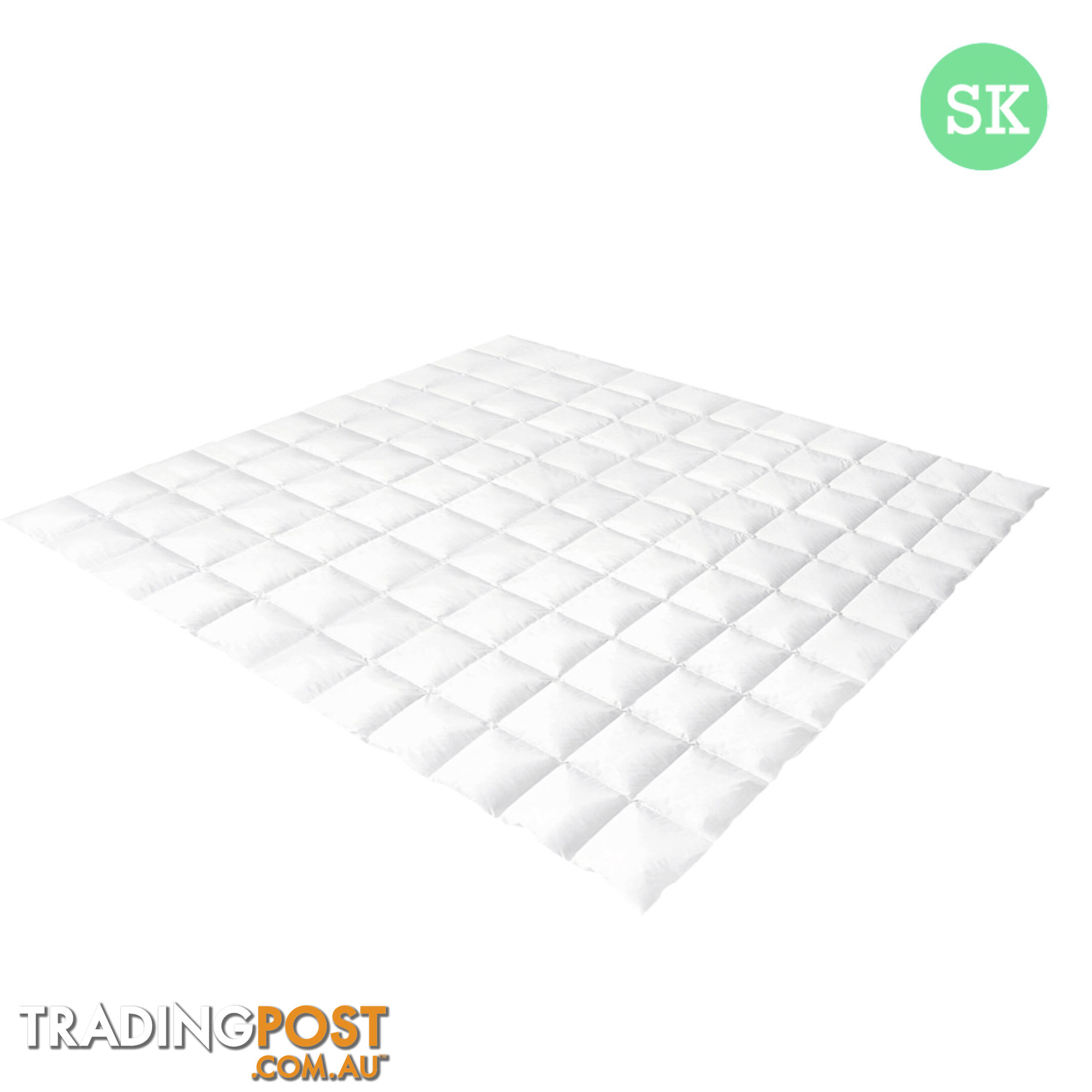Duck Feather Down Quilt Super King White