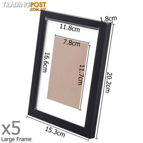 26 pcs Photo Frames Set Wall Black