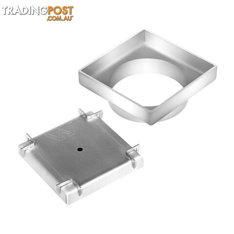 Square Stainless Steel Shower Grate Drain Floor Bathroom 95mm Depth - photo 4 of 5