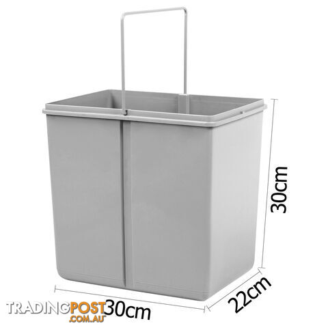 Duel Side Pull Out Rubbish Waste Basket 2 x 15L - photo 4 of 8