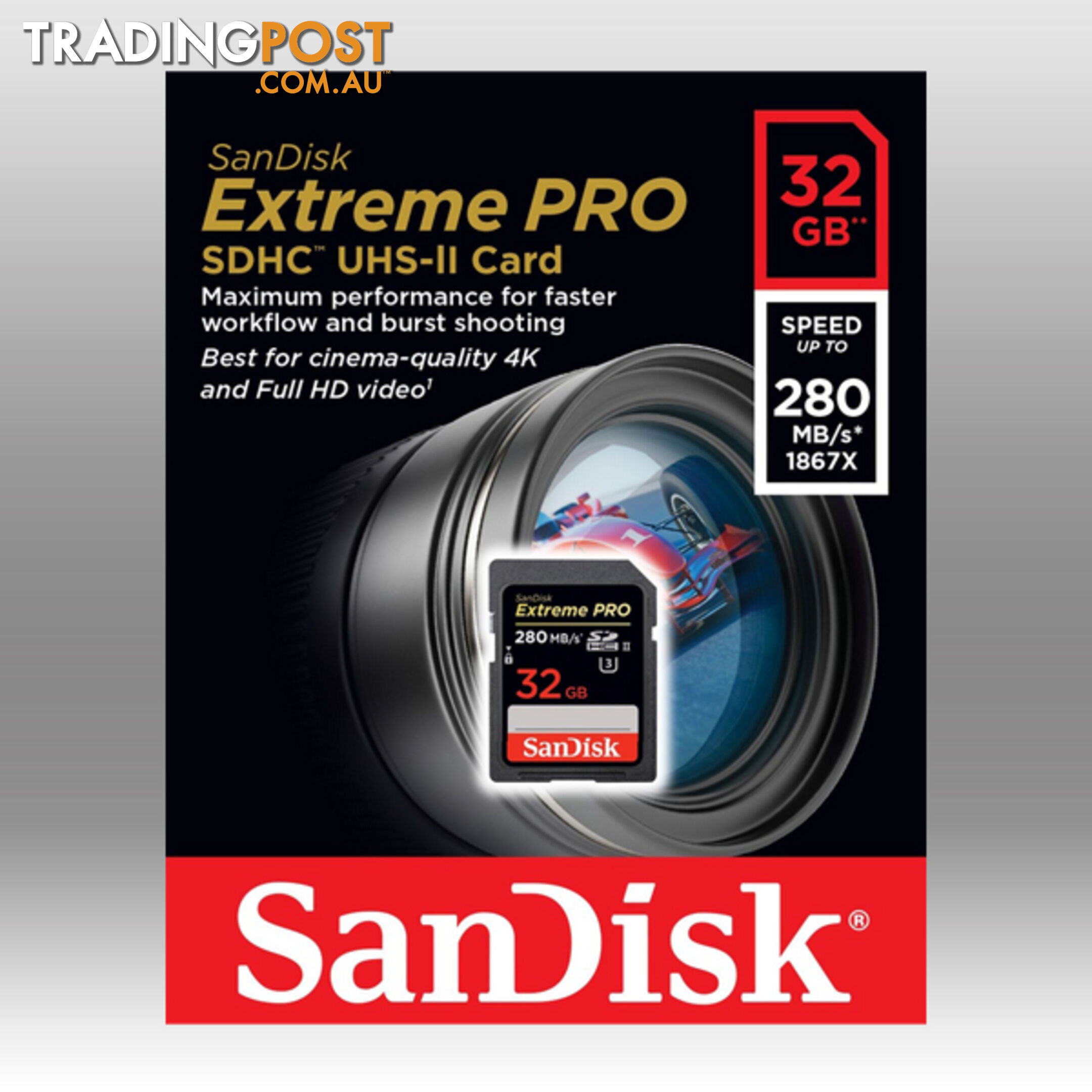 SanDisk 32GB Extreme Pro SD (SDHC) Card UHS-II 280MB/s