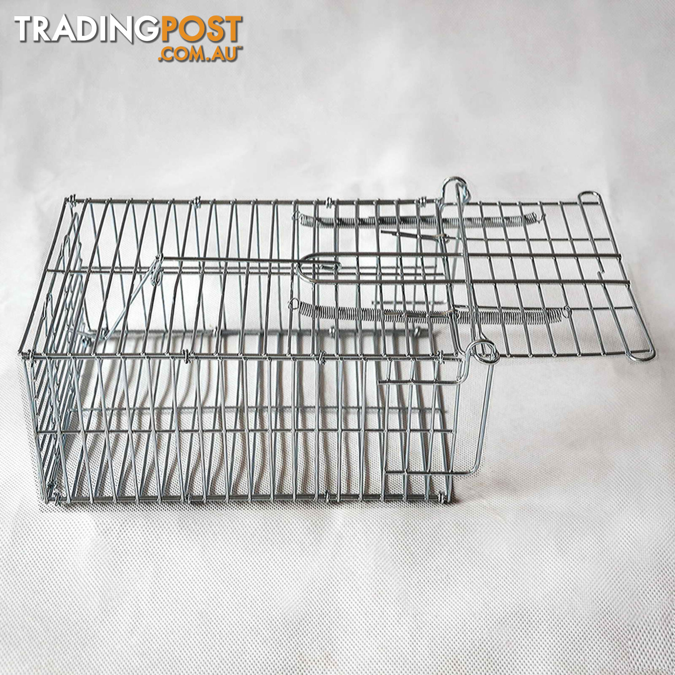 Set of 2 Humane Animal Trap Cage 23 x 15 x 10cm Silver