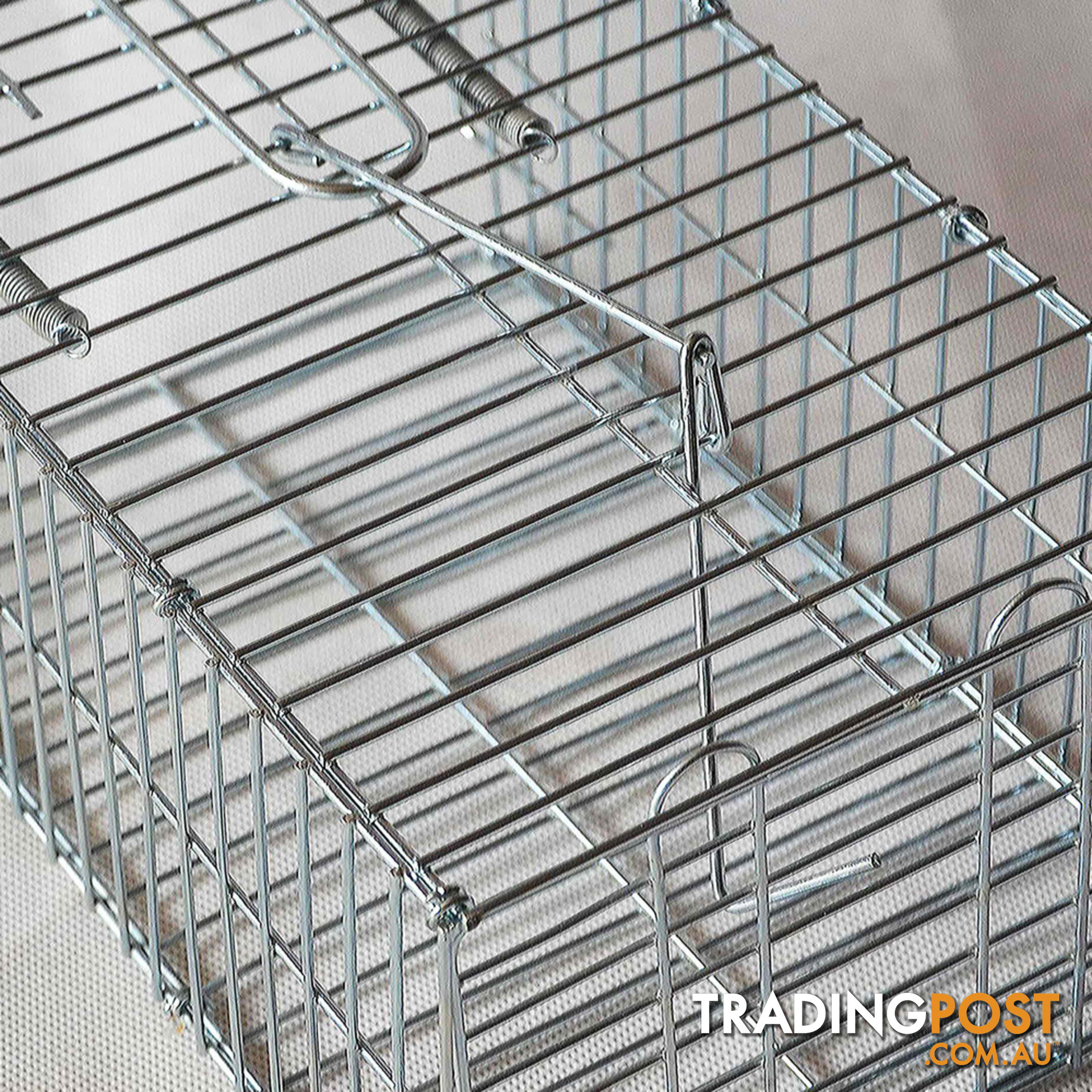 Set of 2 Humane Animal Trap Cage 23 x 15 x 10cm Silver