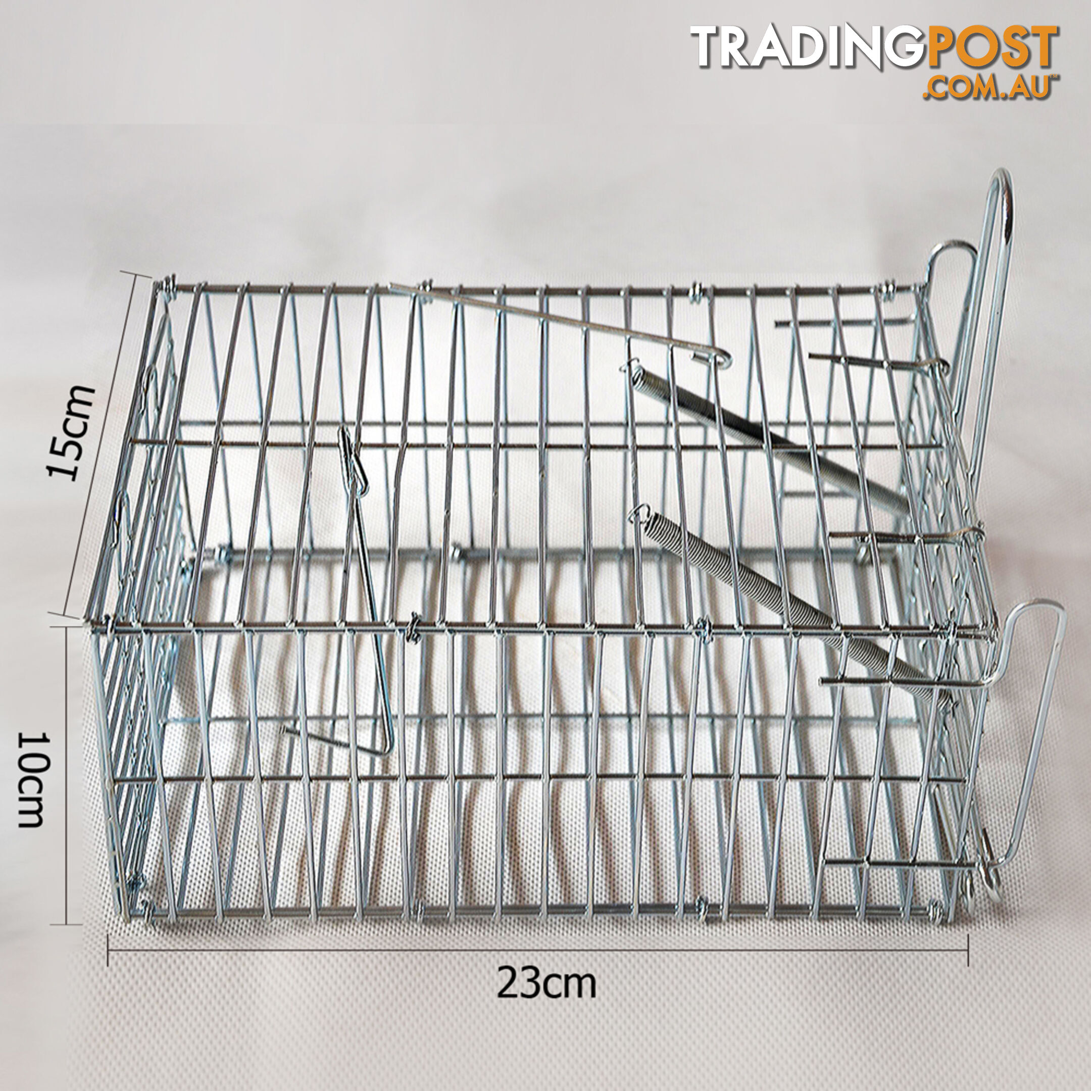 Set of 2 Humane Animal Trap Cage 23 x 15 x 10cm Silver