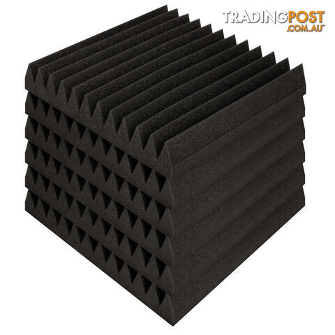 Set of 20 Studio Wedge Acoustic Foam Black 30 x 30cm