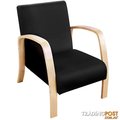 Birch Plywood Fabric Sofa Arm Chair Black