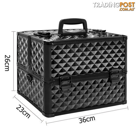Portable Beauty Makeup Case Diamond Black - photo 2 of 8