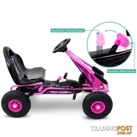 Kids Pedal Go Kart - Pink