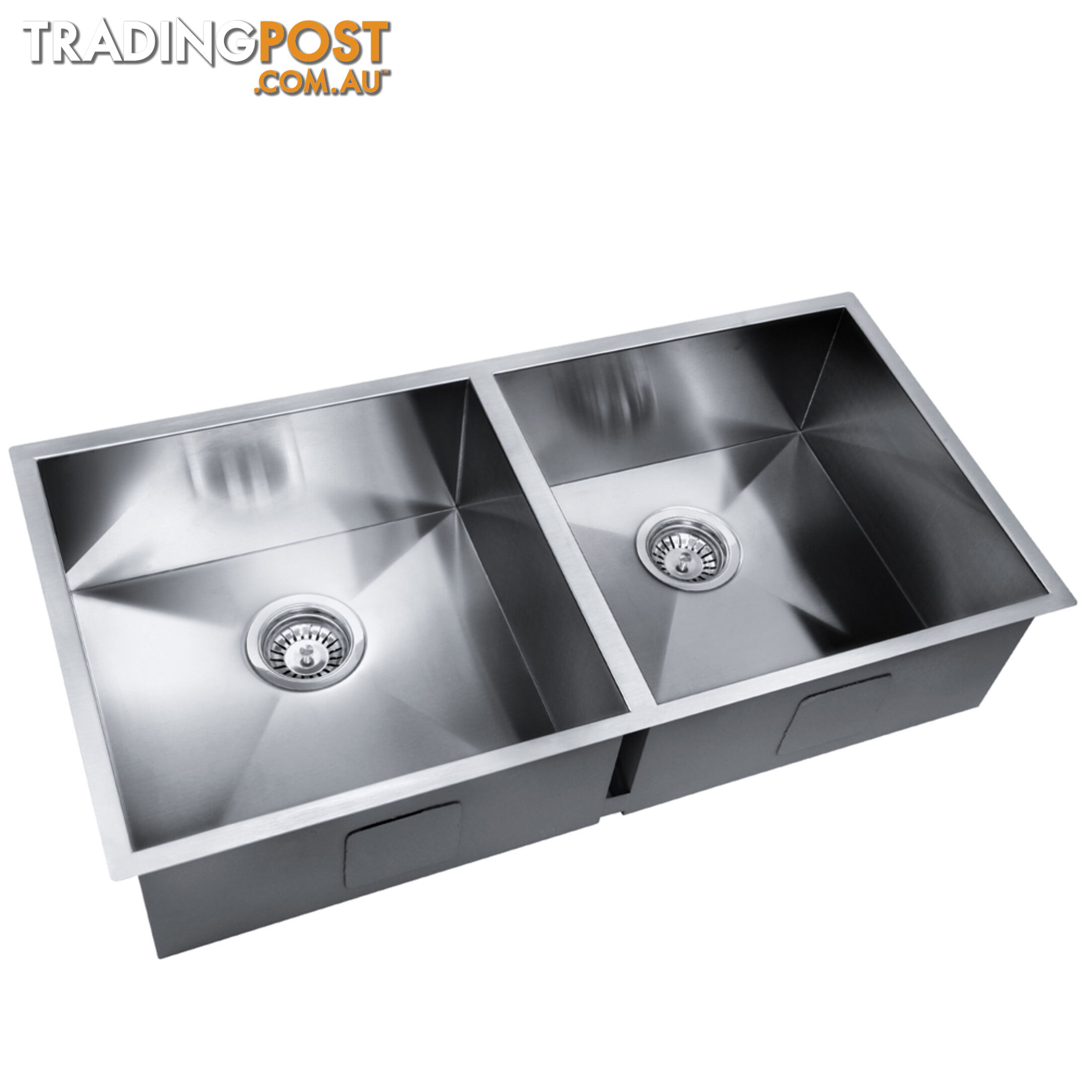 Stainless Steel Kitchen/Laundry Sink w/ Strainer Waste 865x440mm