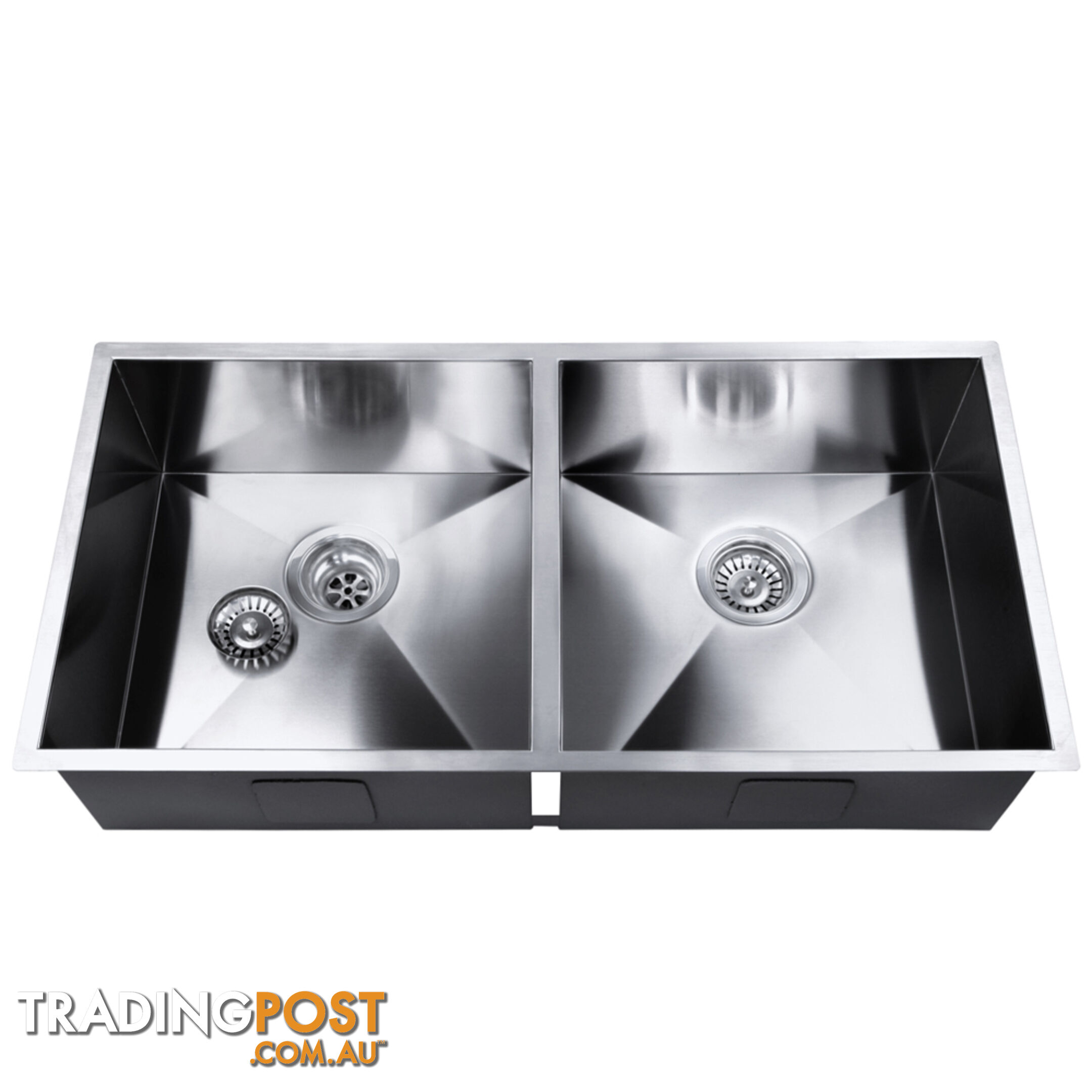 Stainless Steel Kitchen/Laundry Sink w/ Strainer Waste 865x440mm