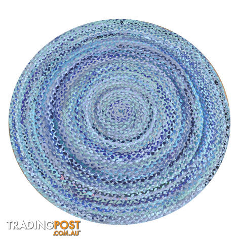 Cotton Blue Rug 120x120cm