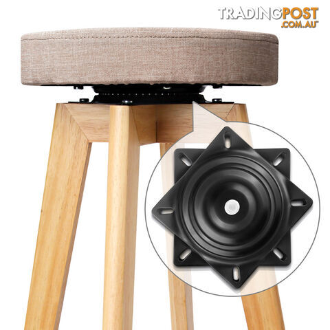 Set of 2 Swivel Seat Bar Stools - Taupe - photo 3 of 9