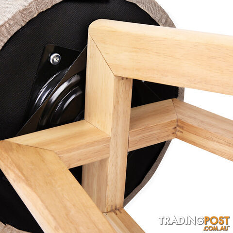Set of 2 Swivel Seat Bar Stools - Taupe - photo 5 of 9