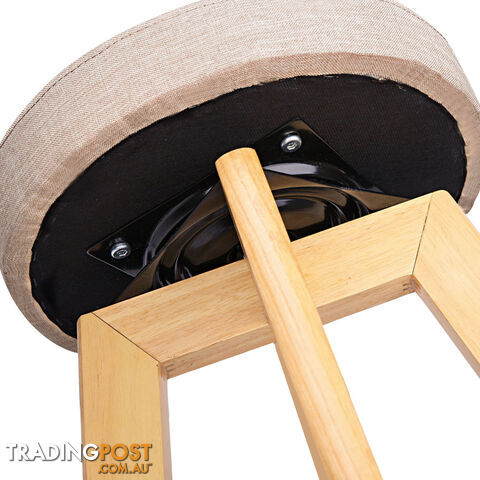 Set of 2 Swivel Seat Bar Stools - Taupe - photo 4 of 9