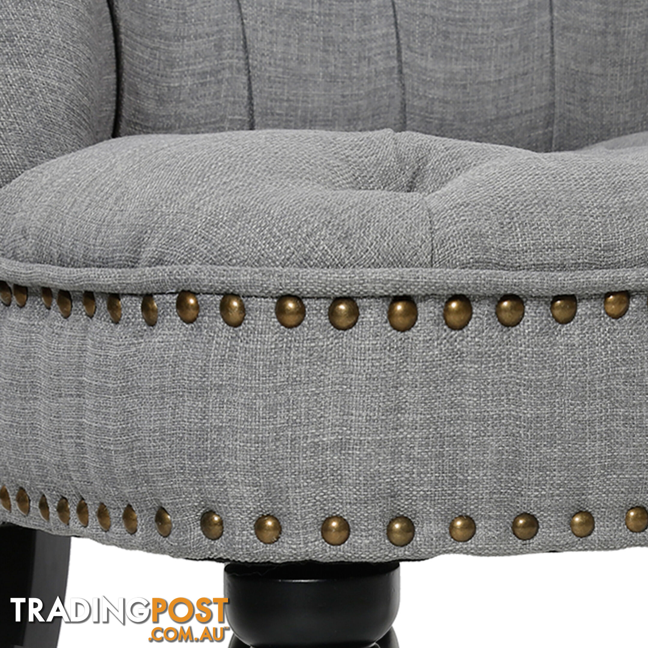 Lorraine Chair French Provincial Linen Fabric Sofa Ash Grey