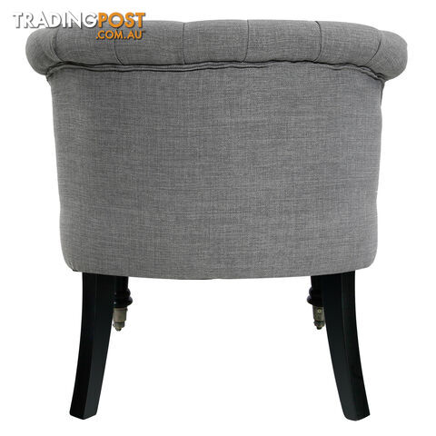 Lorraine Chair French Provincial Linen Fabric Sofa Ash Grey