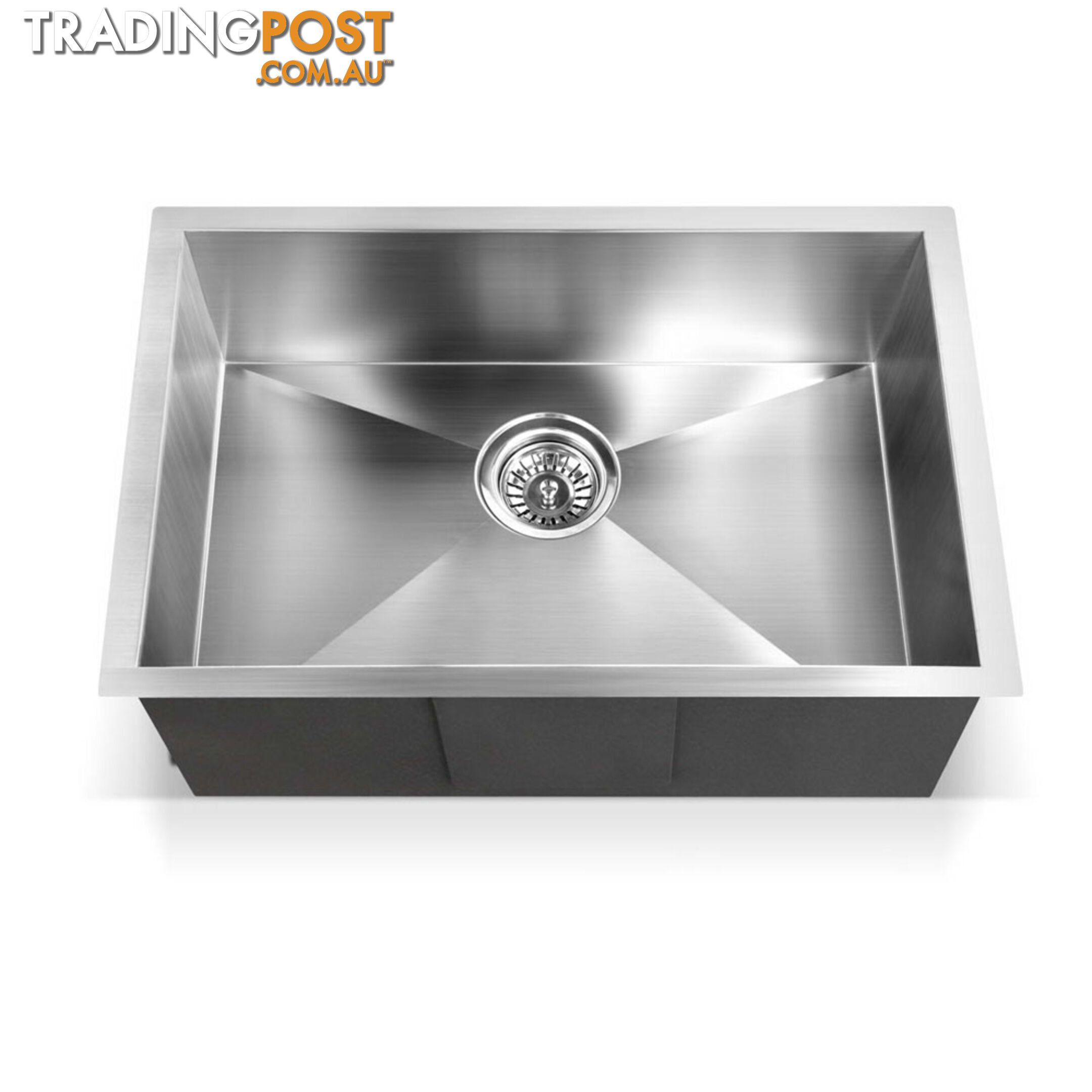 Stainless Steel Kitchen/Laundry Sink with Waste Strainer 600 x 450 mm