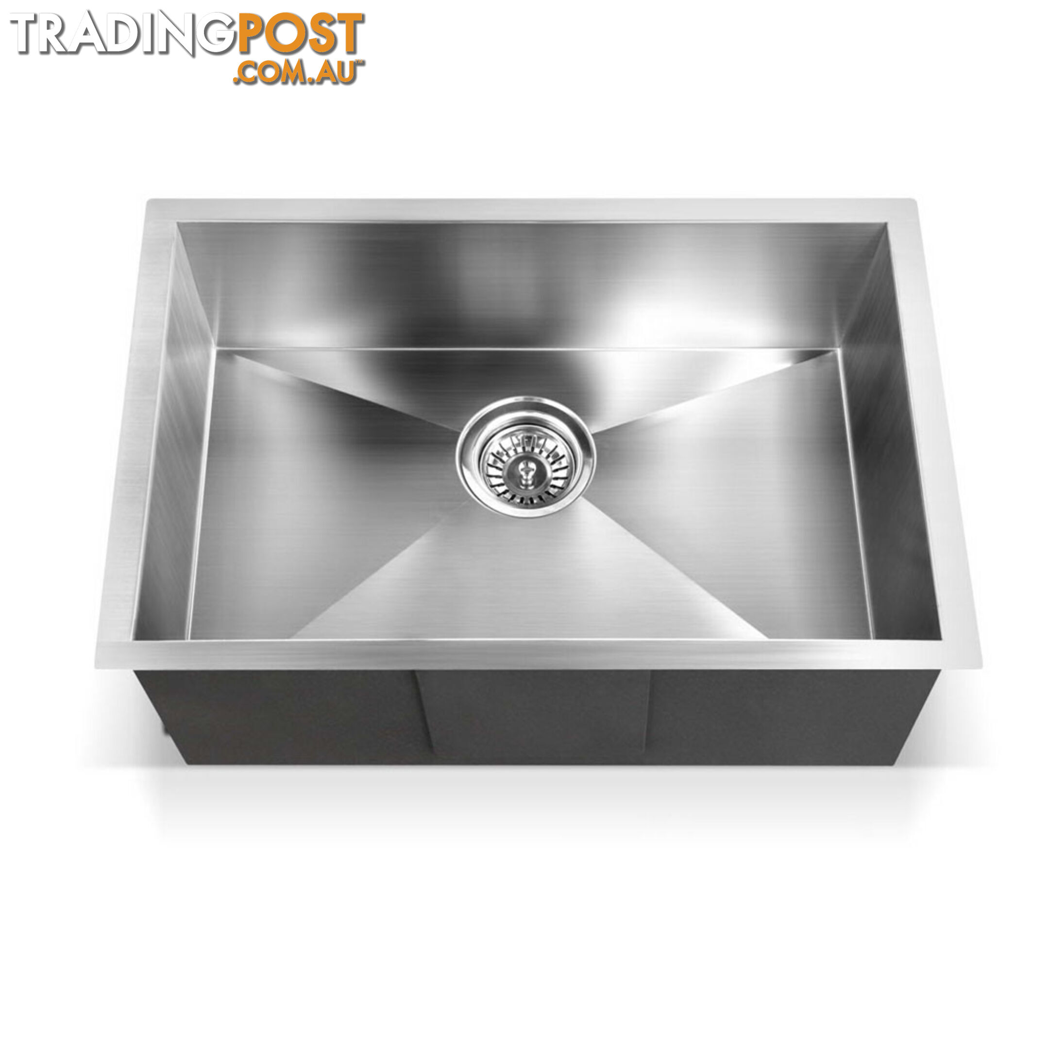 Stainless Steel Kitchen/Laundry Sink with Waste Strainer 600 x 450 mm